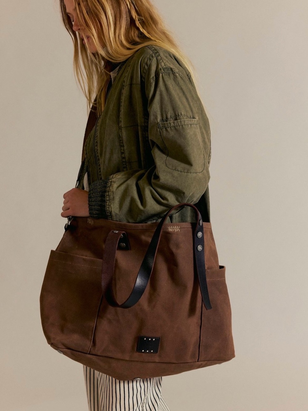 NWT Free People We The Free Preston Canvas Bag in Clay